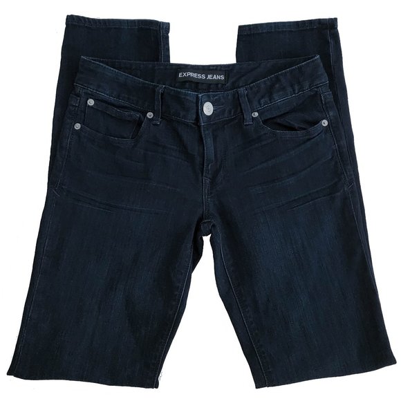 Express Denim - Size 4 Express Jeans Dark Wash Skinny Stella Low Rise